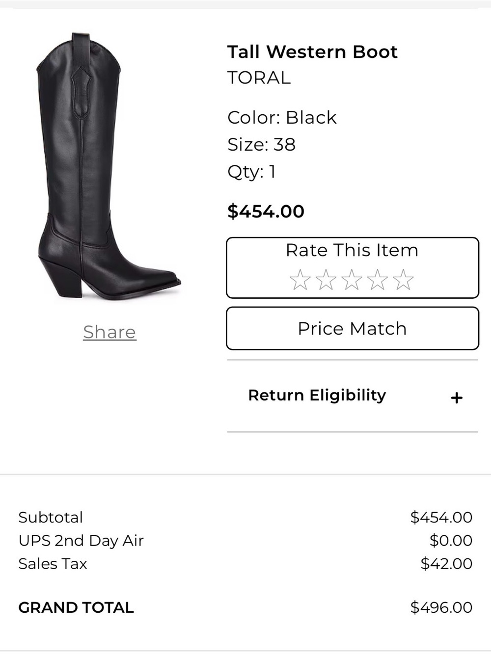 Toral Western Boot in Black